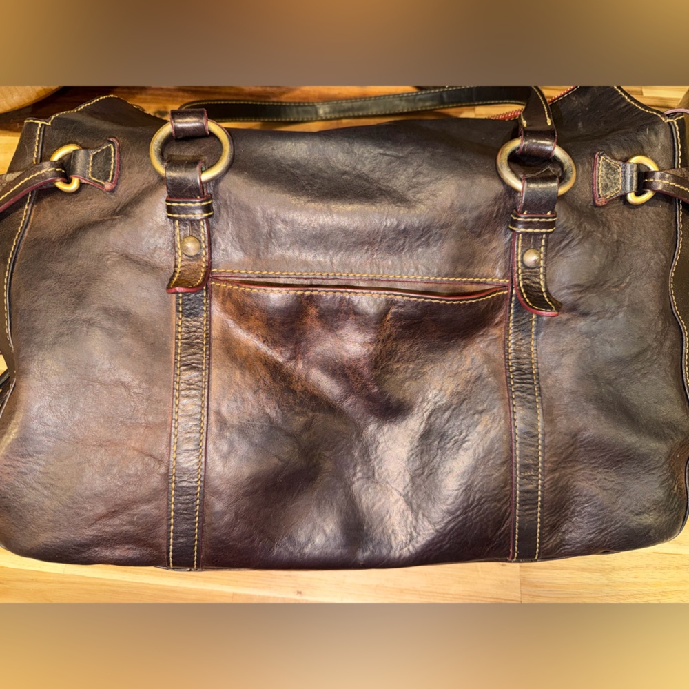 Dooney & Bourke Florentine Smith Leather Pocket Shoulder Bag - Picture 11 of 15